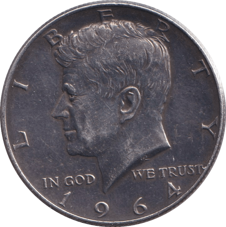 1964 SILVER HALF DOLLAR USA - WORLD COINS - Cambridgeshire Coins