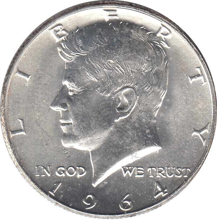 1964 SILVER LIBERTY EAGLE HALF DOLLAR USA - SILVER WORLD COINS - Cambridgeshire Coins