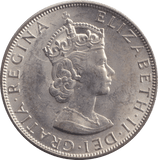 1964 SILVER ONE CROWN BERMUDA - SILVER WORLD COINS - Cambridgeshire Coins