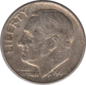 1964 SILVER ONE DIME USA - SILVER WORLD COINS - Cambridgeshire Coins