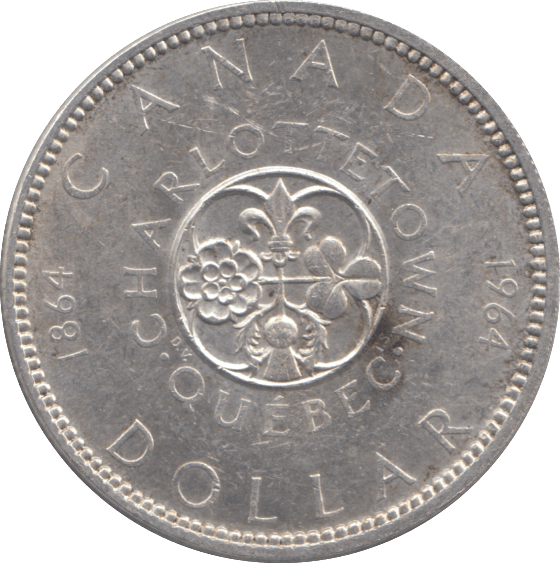 1964 SILVER ONE DOLLAR CANADA - SILVER WORLD COINS - Cambridgeshire Coins