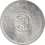 1964 SILVER ONE DOLLAR CANADA - SILVER WORLD COINS - Cambridgeshire Coins