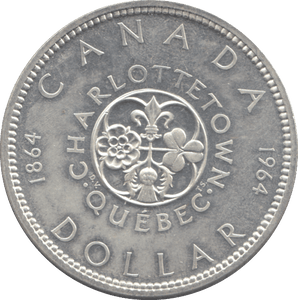1964 SILVER ONE DOLLAR CANADA - SILVER WORLD COINS - Cambridgeshire Coins