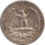 1964 SILVER QUARTER DOLLAR USA - SILVER WORLD COINS - Cambridgeshire Coins