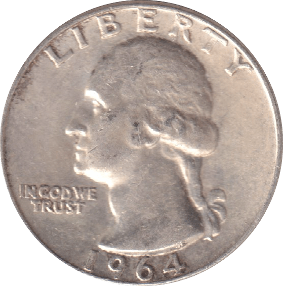 1964 SILVER QUARTER DOLLAR USA - SILVER WORLD COINS - Cambridgeshire Coins
