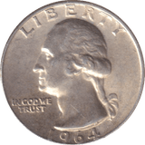 1964 SILVER QUARTER DOLLAR USA - SILVER WORLD COINS - Cambridgeshire Coins