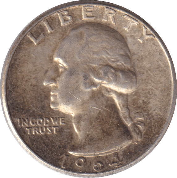 1964 SILVER QUARTER DOLLAR USA - SILVER WORLD COINS - Cambridgeshire Coins