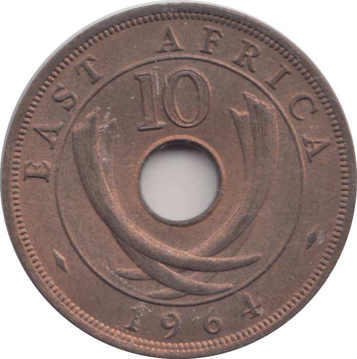 1964 TEN CENTS EAST AFRICA - WORLD COINS - Cambridgeshire Coins