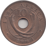 1964 TEN CENTS EAST AFRICA - WORLD COINS - Cambridgeshire Coins