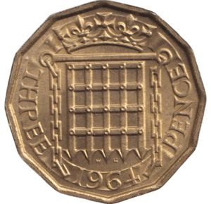 1964 THREEPENCE ( BU ) - THREEPENCE - Cambridgeshire Coins