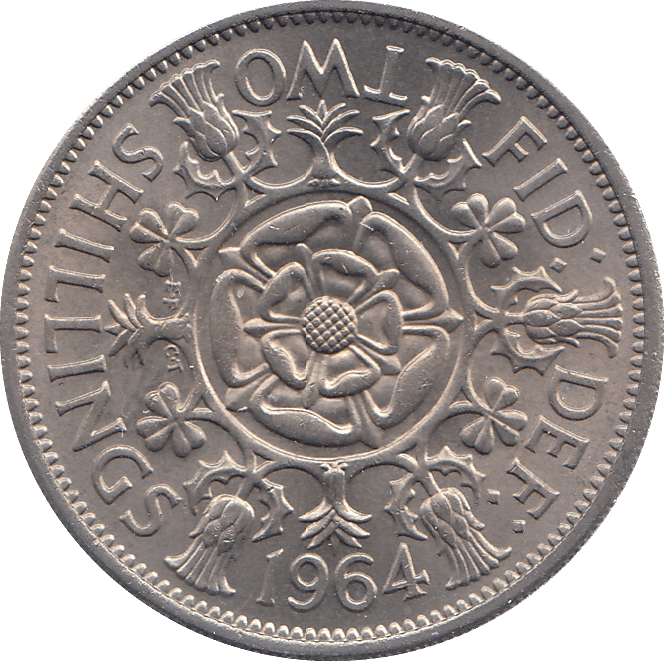 1964 TWO SHILLINGS ( UNC ) - TWO SHILLINGS - Cambridgeshire Coins