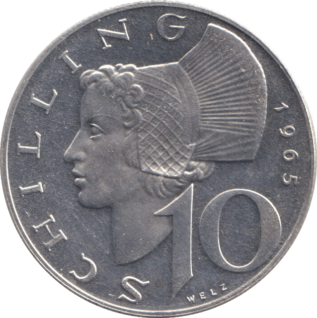 1965 10 DOLLARS AUSTRIA - WORLD COINS - Cambridgeshire Coins