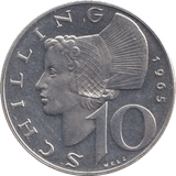 1965 10 DOLLARS AUSTRIA - WORLD COINS - Cambridgeshire Coins