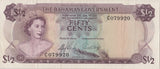 1965 50 CENTS BANKNOTE BAHAMAS REF 962 - World Banknotes - Cambridgeshire Coins