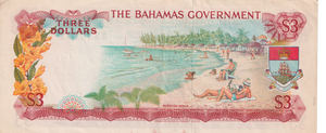 1965 BAHAMAS 3 DOLLARS BANKNOTE REF-1848 - WORLD BANKNOTES - Cambridgeshire Coins