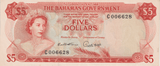 1965 BAHAMAS 5 DOLLARS BANKNOTE REF-1712 - WORLD BANKNOTES - Cambridgeshire Coins