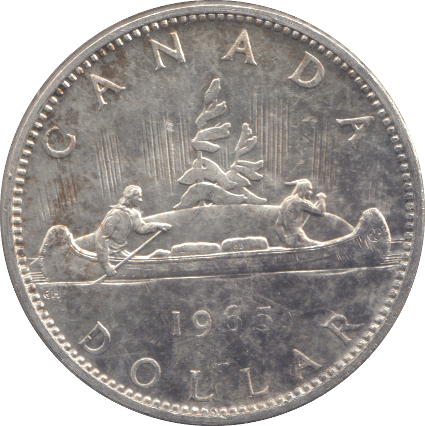 1965 CANADA SILVER DOLLAR - WOLRD SILVER COINS - Cambridgeshire Coins