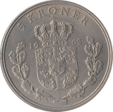 1965 DENMARK 5 KRONER - WORLD COINS - Cambridgeshire Coins