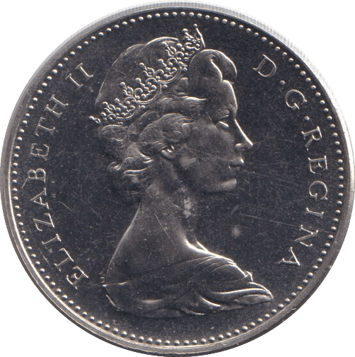 1965 FIVE CENTS CANADA - WORLD COINS - Cambridgeshire Coins