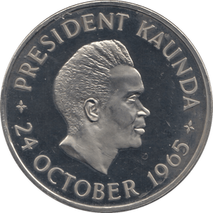 1965 FIVE SHILLINGS ZAMBIA - WORLD COINS - Cambridgeshire Coins