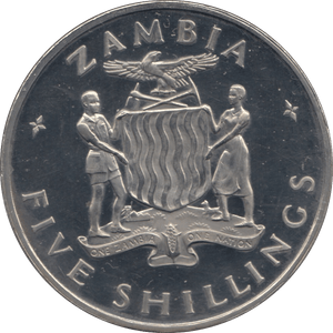 1965 FIVE SHILLINGS ZAMBIA - WORLD COINS - Cambridgeshire Coins