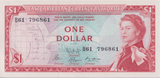 1965 ONE DOLLAR EASTERN CARIBBEAN BANKNOTE REF-1791 - WORLD BANKNOTES - Cambridgeshire Coins