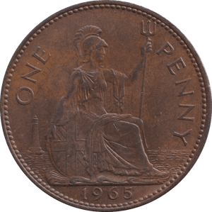 1965 PENNY ELIZABETH II ( UNC ) - PENNY - Cambridgeshire Coins
