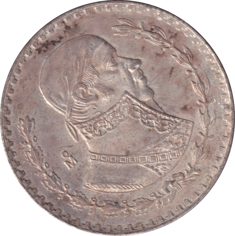 1965 SILVER 1 PESOS MEXICO - SILVER WORLD COINS - Cambridgeshire Coins