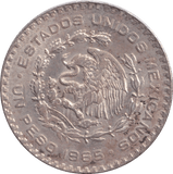 1965 SILVER 1 PESOS MEXICO - SILVER WORLD COINS - Cambridgeshire Coins