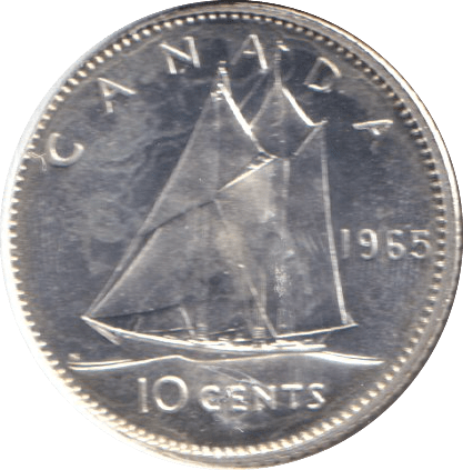1965 SILVER 10 CENTS - SILVER WORLD COINS - Cambridgeshire Coins