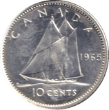 1965 SILVER 10 CENTS - SILVER WORLD COINS - Cambridgeshire Coins