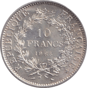 1965 SILVER 10 FRANC FRANCE - SILVER WORLD COINS - Cambridgeshire Coins
