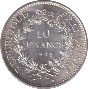 1965 SILVER 10 FRANC FRANCE - SILVER WORLD COINS - Cambridgeshire Coins