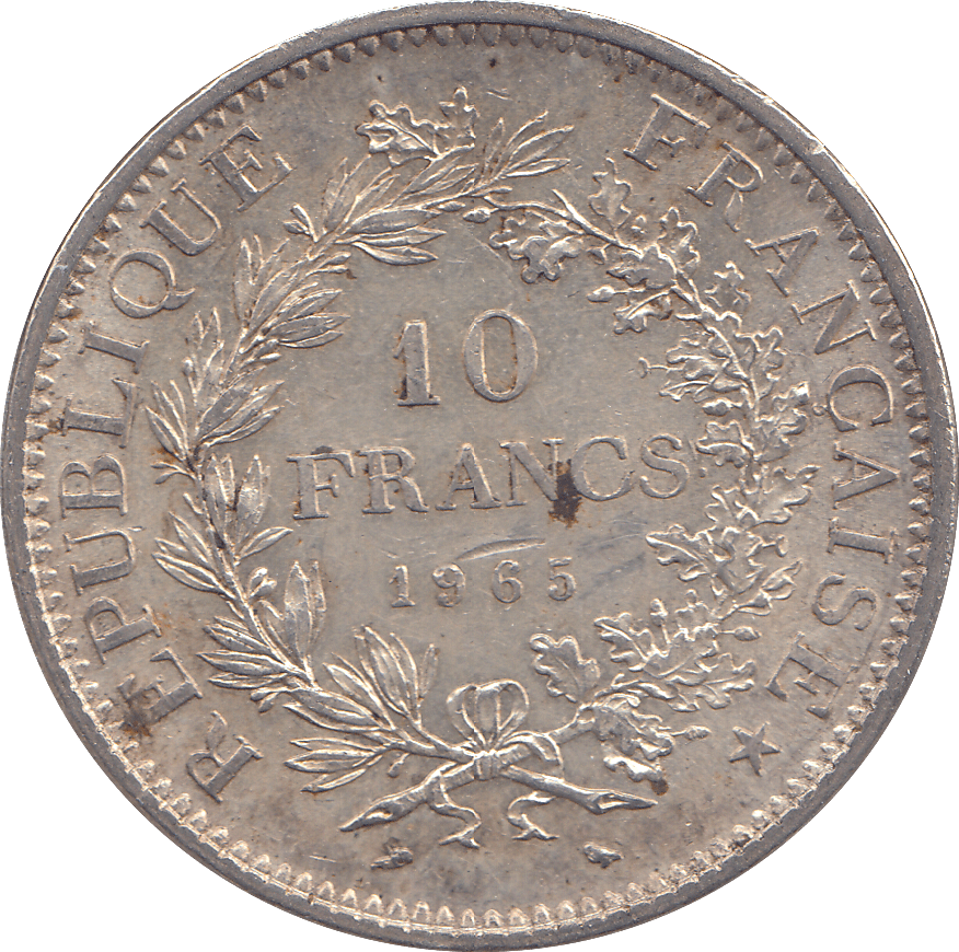 1965 SILVER 10 FRANCS FRANCE 2 - SILVER WORLD COINS - Cambridgeshire Coins
