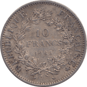 1965 SILVER 10 FRANCS FRANCE 3 - SILVER WORLD COINS - Cambridgeshire Coins