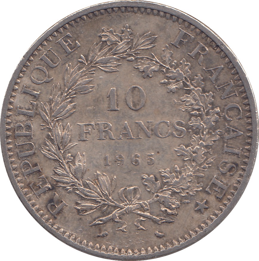 1965 SILVER 10 FRANCS FRANCE 3 - SILVER WORLD COINS - Cambridgeshire Coins