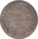 1965 SILVER 10 FRANCS FRANCE 3 - SILVER WORLD COINS - Cambridgeshire Coins