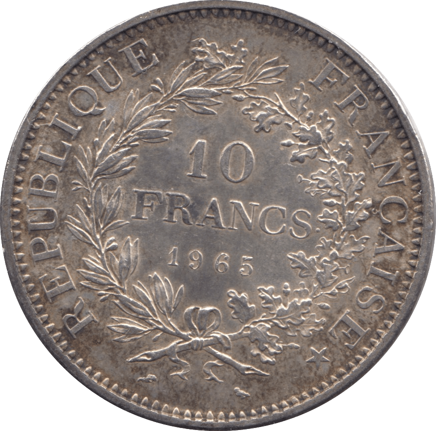 1965 SILVER 10 FRANCS FRANCE - SILVER WORLD COINS - Cambridgeshire Coins