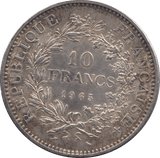 1965 SILVER 10 FRANCS FRANCE - SILVER WORLD COINS - Cambridgeshire Coins