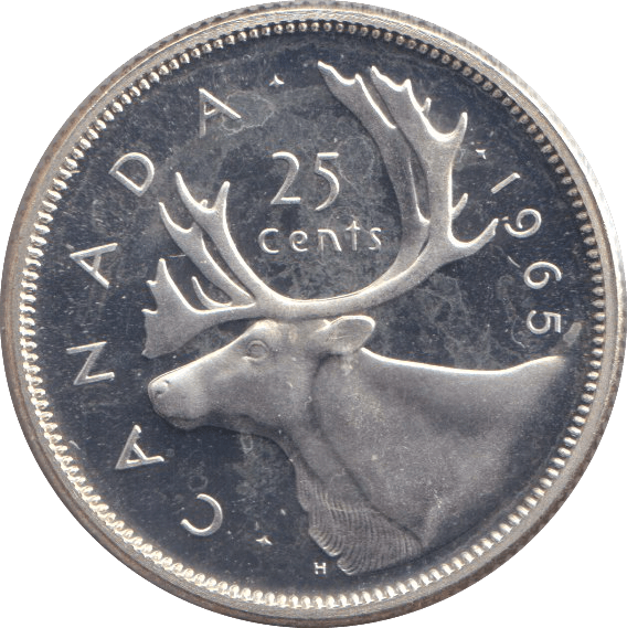 1965 SILVER 25 CENTS - SILVER WORLD COINS - Cambridgeshire Coins