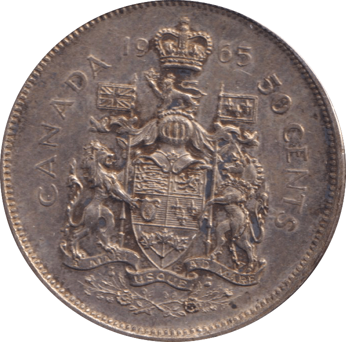 1965 SILVER 50 CENTS CANADA - SILVER WORLD COINS - Cambridgeshire Coins