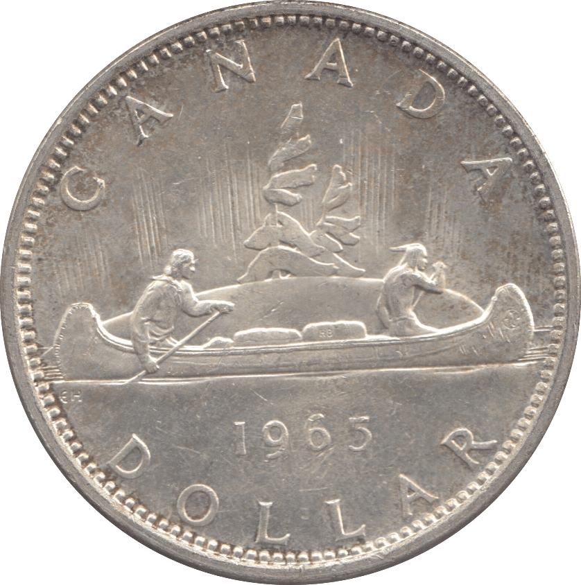 1965 SILVER CANADIAN $1 - SILVER WORLD COINS - Cambridgeshire Coins