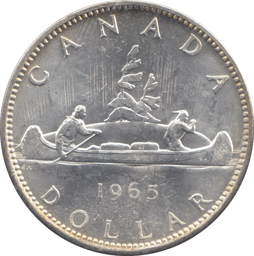 1965 SILVER DOLLAR CANADA - SILVER WORLD COINS - Cambridgeshire Coins
