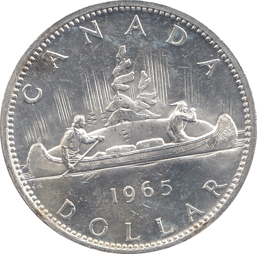 1965 SILVER DOLLAR CANADA - SILVER WORLD COINS - Cambridgeshire Coins