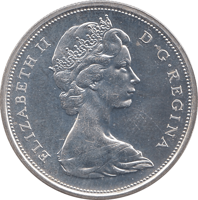 1965 SILVER FIFTY CENTS CANADA - SILVER WORLD COINS - Cambridgeshire Coins