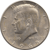 1965 SILVER HALF DOLLAR USA - SILVER WORLD COINS - Cambridgeshire Coins