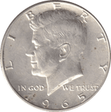 1965 SILVER HALF DOLLAR USA - SILVER WORLD COINS - Cambridgeshire Coins