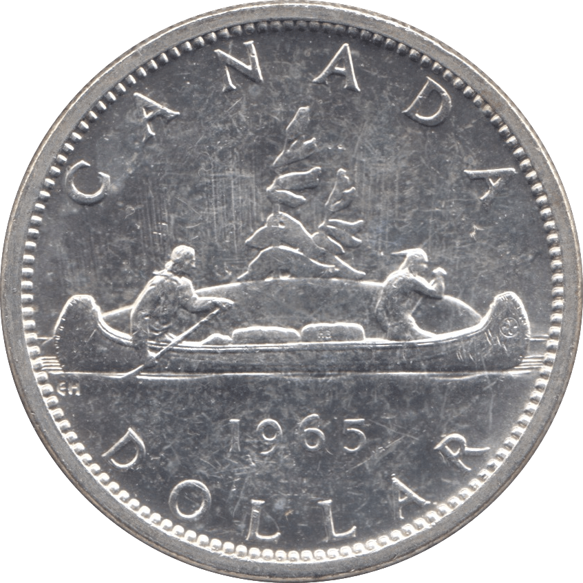 1965 SILVER ONE DOLLAR CANADA - SILVER WORLD COINS - Cambridgeshire Coins