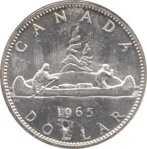 1965 SILVER ONE DOLLAR CANADA - SILVER WORLD COINS - Cambridgeshire Coins