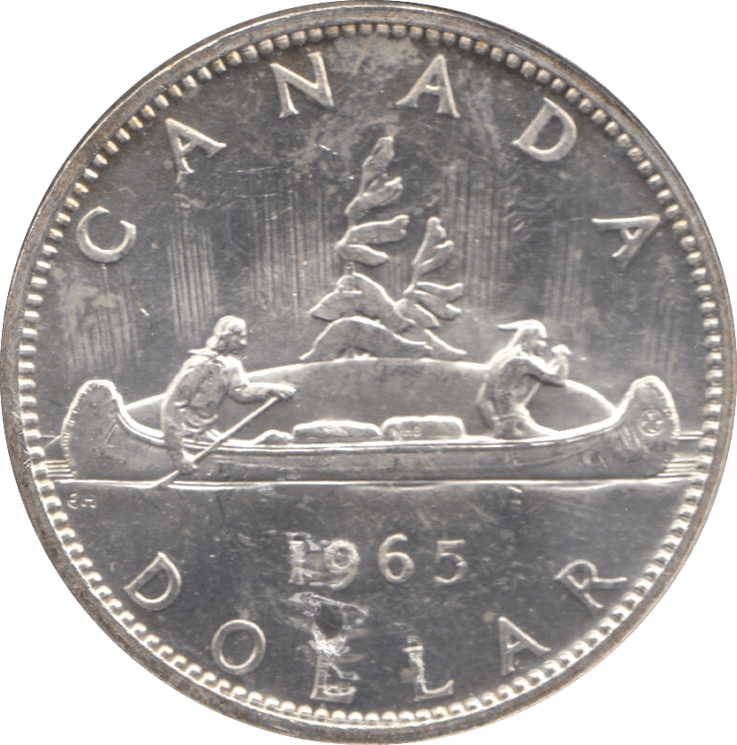 1965 SILVER ONE DOLLAR CANADA - SILVER WORLD COINS - Cambridgeshire Coins